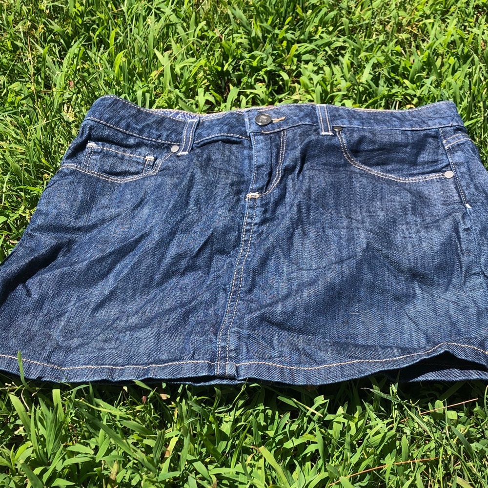 Classic Blue Denim Mini Skirt - Women's Casual Style